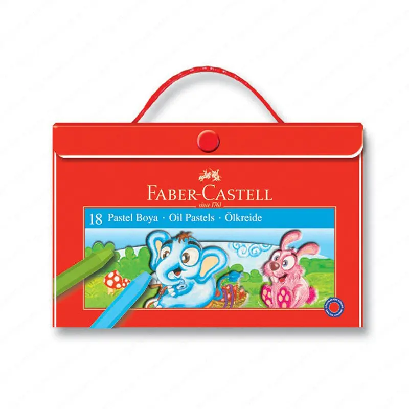 Faber-Castell 5281125119 Çantalı Köşeli Pastel Boya 18 Renk