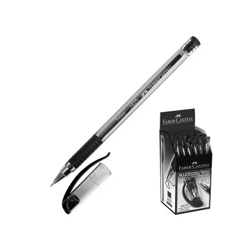 Faber-Castell 1425 İğne Uç Tükenmez Kalem Siyah x 50 Li Kutu