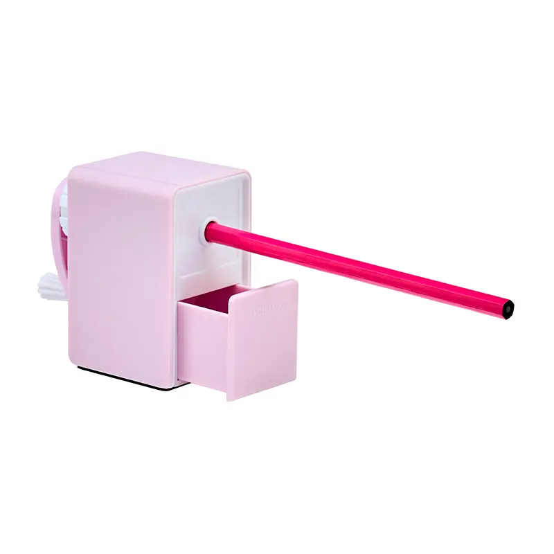 Mas 6734 Kollu Masa Tipi Plastik Kalemtraş Küçük Pembe