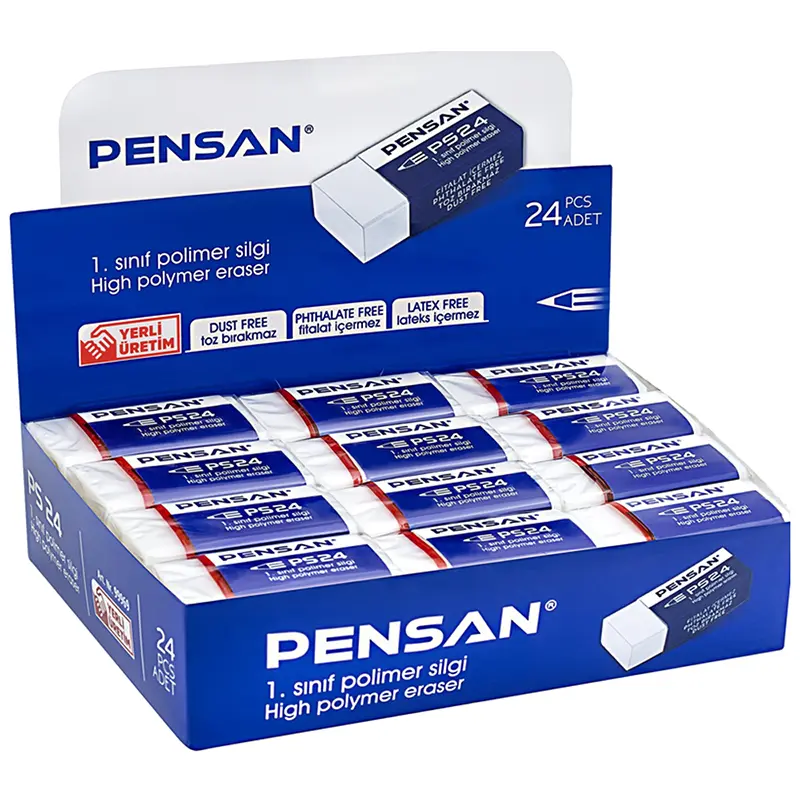Pensan PSS-24 Dust Free Beyaz Silgi x 24 Lü Kutu