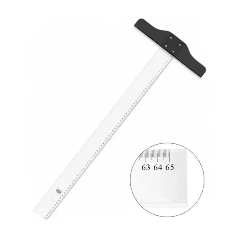 Hatas 1065 Plastik Akrilik Mika Ekonomik T Cetvel 65cm