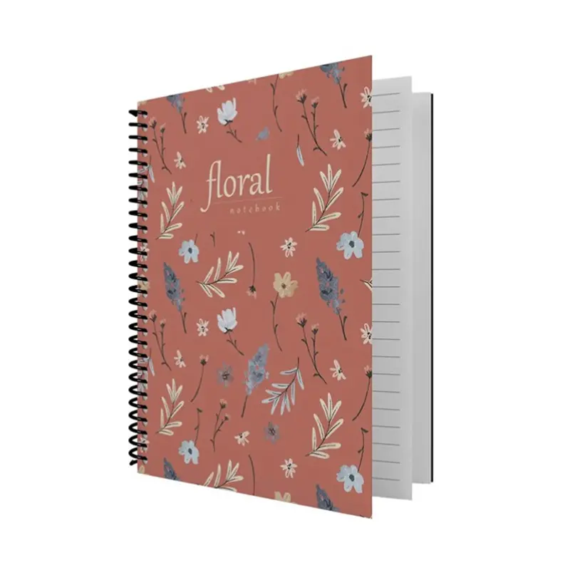 Dilman 6406 Floral Serisi Çizgili Defter 16x22cm 80 Yaprak
