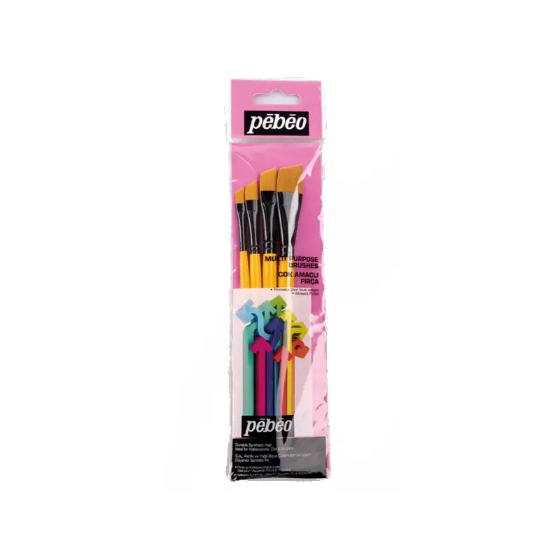 Pebeo SET-9 Angular Fırça Seti No:1/4-3/8-1/2-5/8 x 4 Lü Set