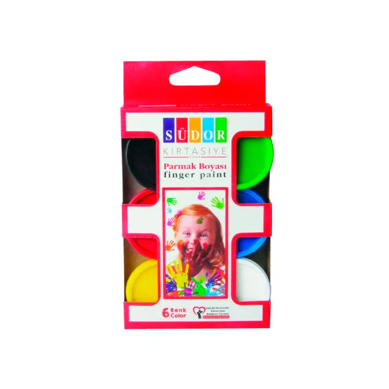 Südor SD822 Su Bazlı Parmak Boyası 30 ML x 6 Renk