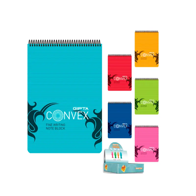 Gıpta 1393 Convex Üstten Spiralli Plastik Kapak Bloknot A4 Çizgili 100 Yaprak