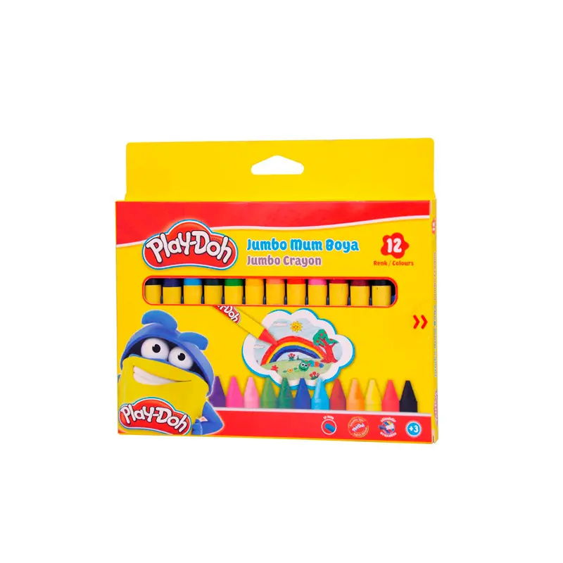 Play-Doh CR005 Crayon Yuvarlak Pastel Mum Boya 12 Renk