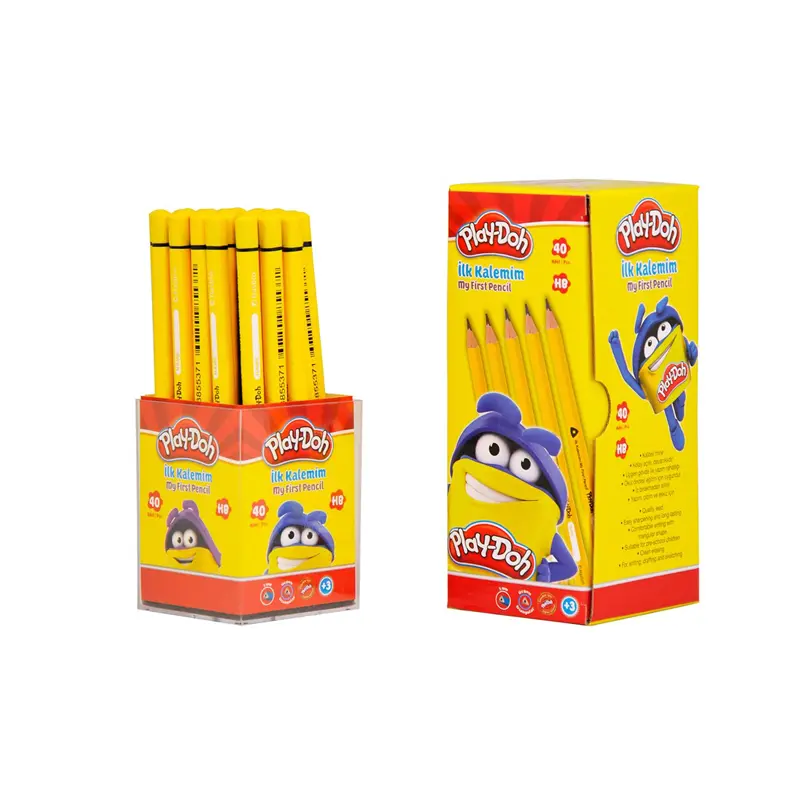 Play-Doh KK001 Üçgen Jumbo İlk Kalemim Kurşun Kalem x 40 Lı Paket