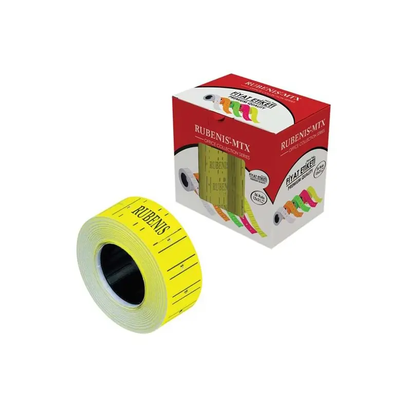 Rubenis MTX-S Fiyat Etiketi 12x21mm Sarı x 12 Li Paket
