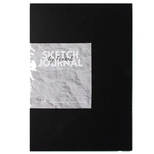 Fanart Academy 8664 Sketch Journal 110 Gr. 60 Yaprak A4 Siyah Kapak