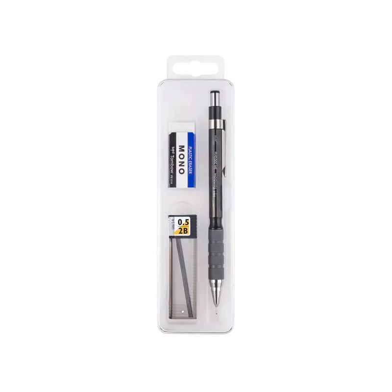 Tombow SH-300 Okul Seti Versatil Kalem + Silgi + Min 0.5mm Siyah