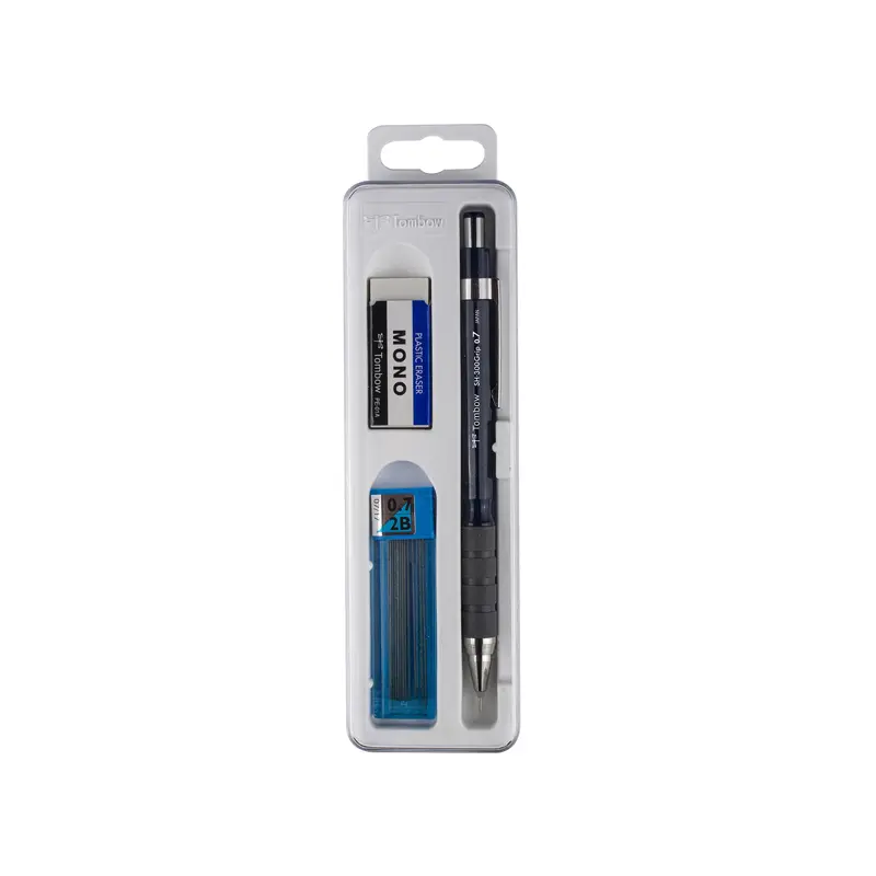Tombow SH-300 Okul Seti Versatil Kalem + Silgi + Min 0.7mm Lacivert