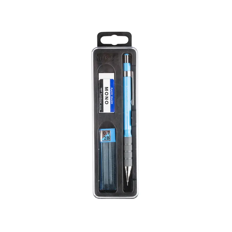 Tombow SH-300 Okul Seti Versatil Kalem + Silgi + Min 0.7mm Mavi