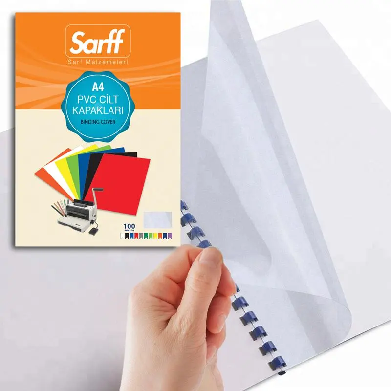Sarff 15201004 Plastik Cilt Kapağı Opak Buzlu Şeffaf A4 160 Micron x 100 Lü Paket