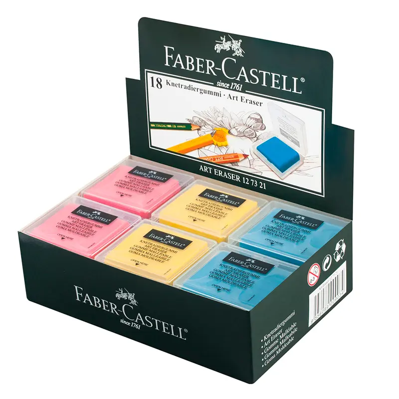 Faber-Castell 187321 Öğrenci Renkli Hamur Silgisi x 18 Li Paket