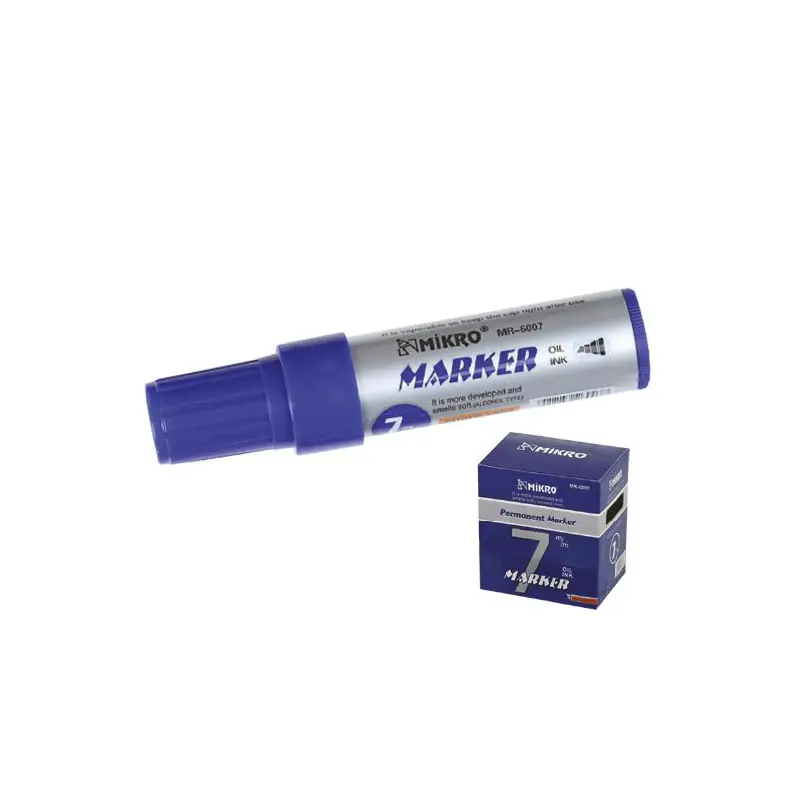 Mikro MR-6007 Jumbo Permanent Markör 7.0mm Mavi 12 Li Kutu