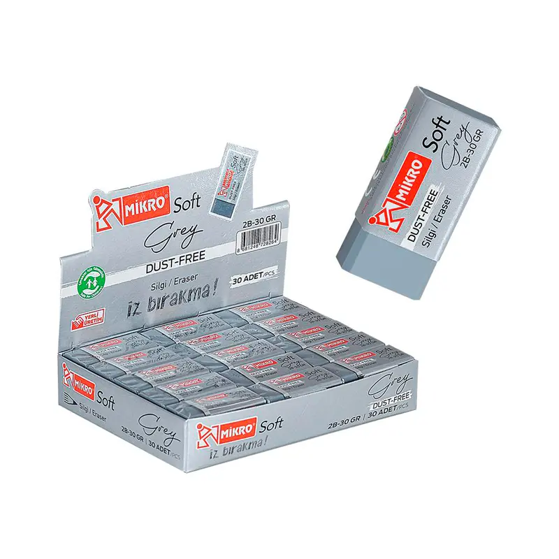 Mikro 2B-30GR Dust Free Silgi Gri 30 Lu Paket