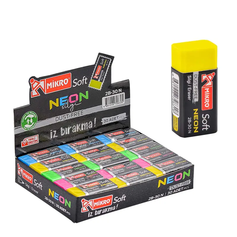 Mikro 2B-30 Dust Free Neon Silgi 30 Lu Paket
