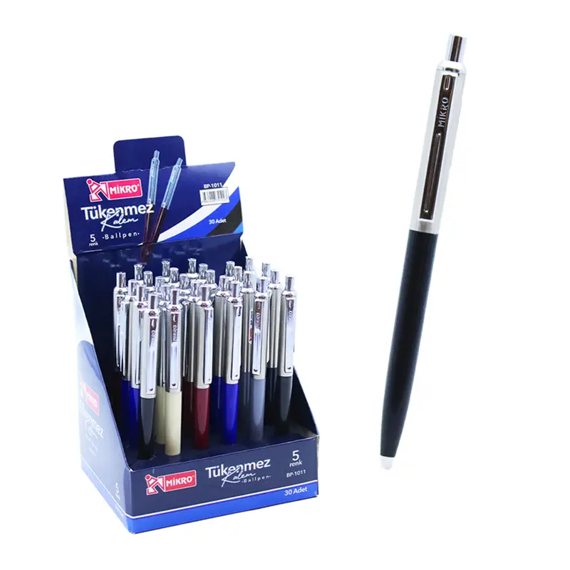 Mikro BP-1011 Tükenmez Kalem 30 Lu Stand