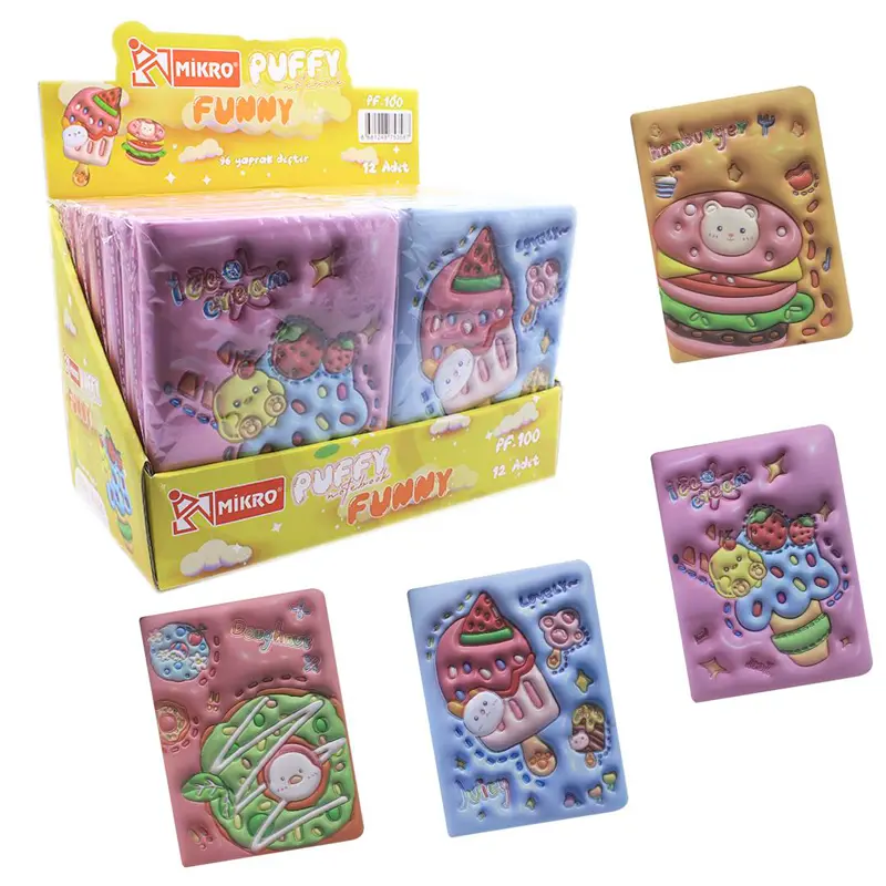 Mikro PF-100 Puffy Funny Not Defteri 12 Li Stand