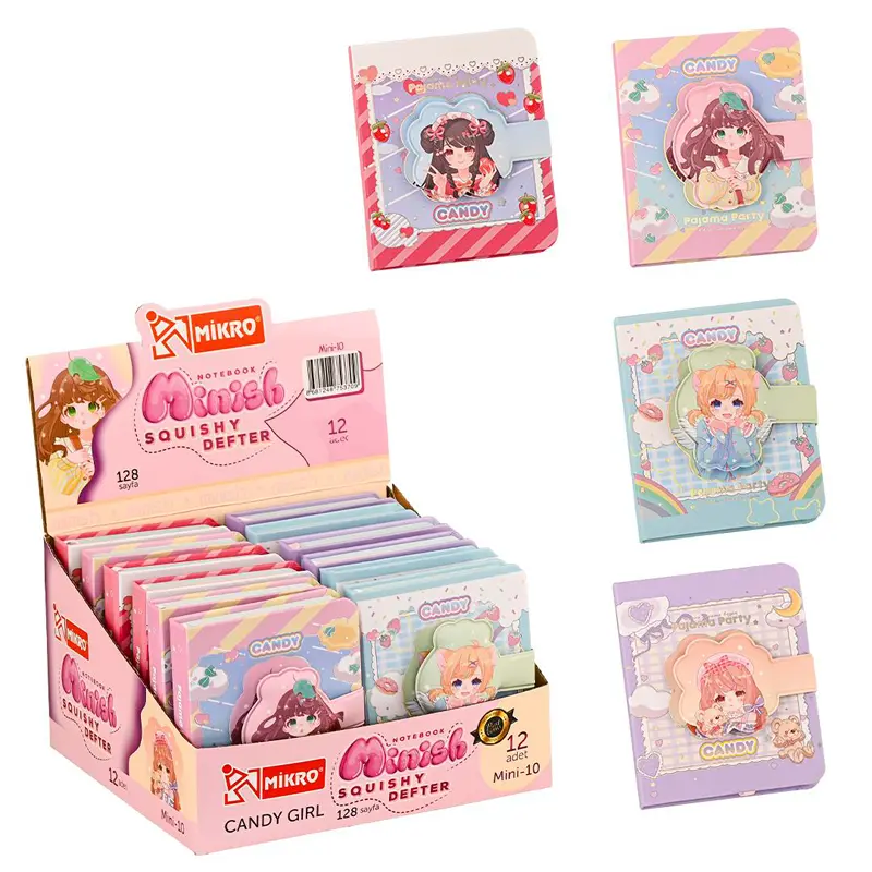 Mikro MİNİ-10 Minish Candy Girl Squishy Mini Not Defteri 128 Yaprak