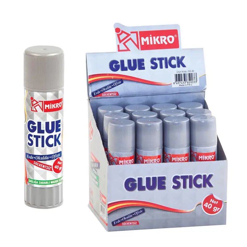 Mikro GS-40 Solventsiz Stick Yapıştırıcı 40 Gr. 12 Li Kutu