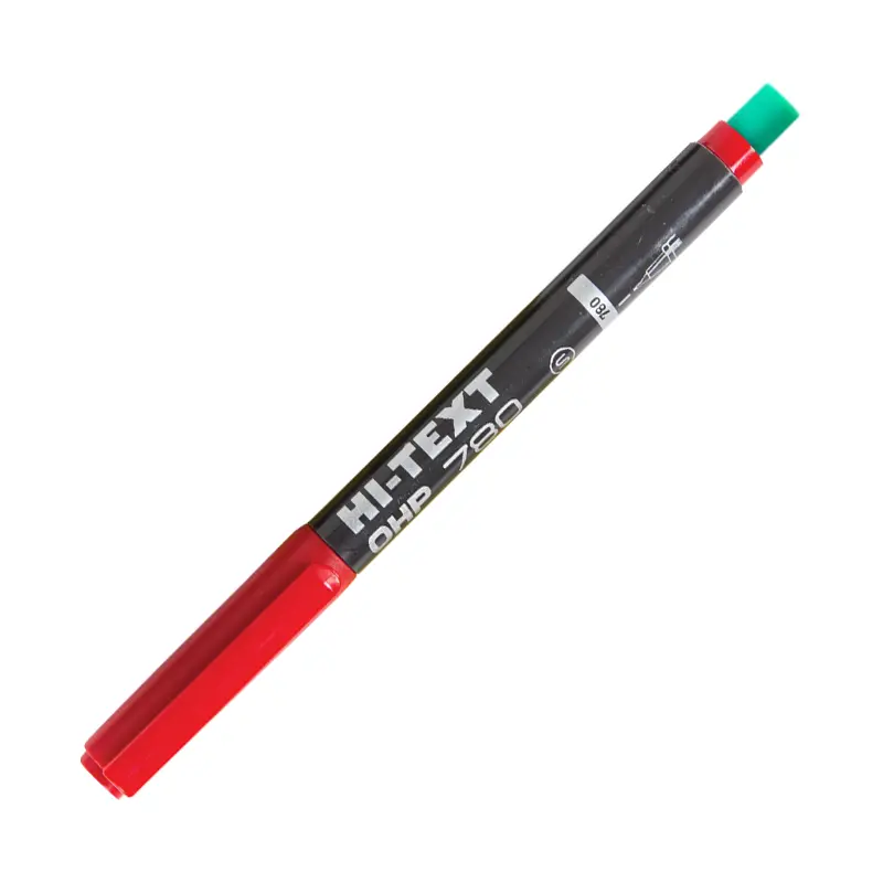 Hi-Text 780 Permanent Asetat Kalemi S Seri Kırmızı 12 Li Kutu