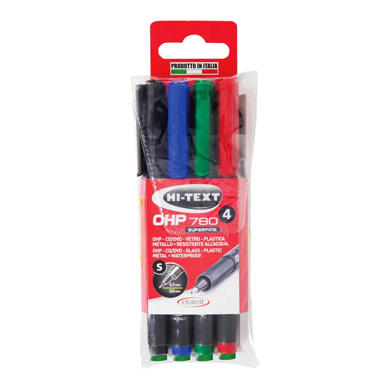 Hi-Text 780S4PVC Permanent Asetat Kalemi S Seri 4 Renk