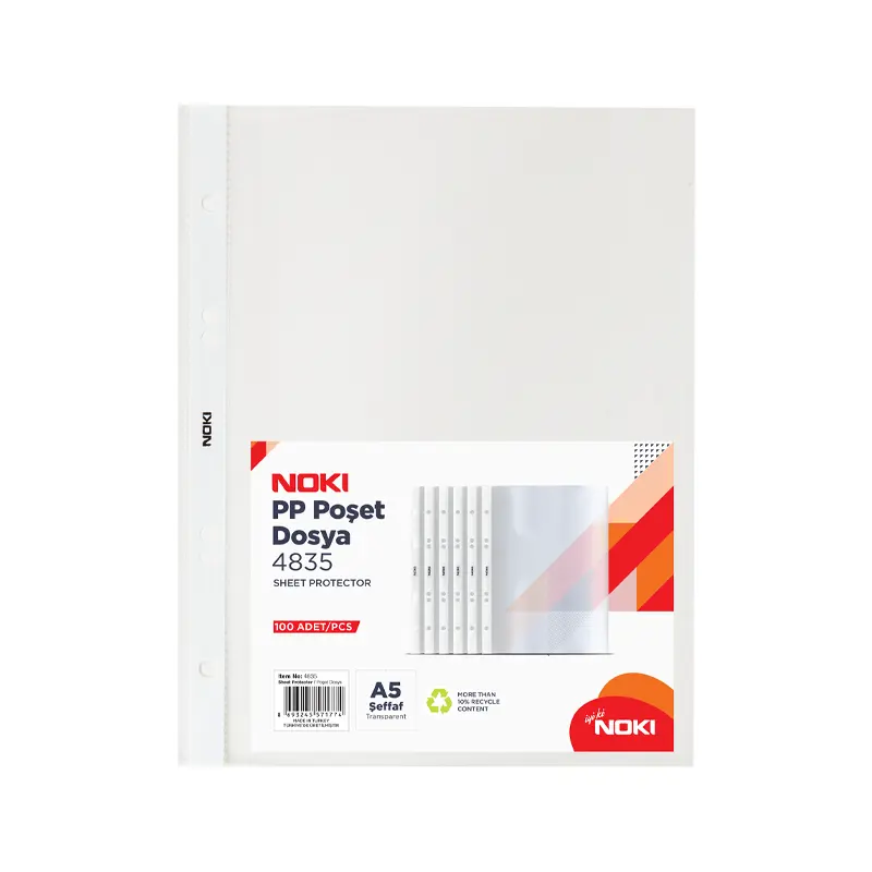 Noki 4835 Poşet Dosya A5 100 Lü Paket x 50 Li Koli