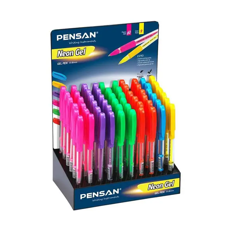 Pensan 2290 Jel Tükenmez Kalem 1.0mm Neon 60 LI Stand