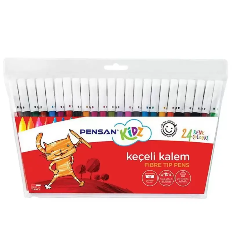 Pensan 5000 Kidz İnce Uçlu Keçeli Kalem 24 Renk