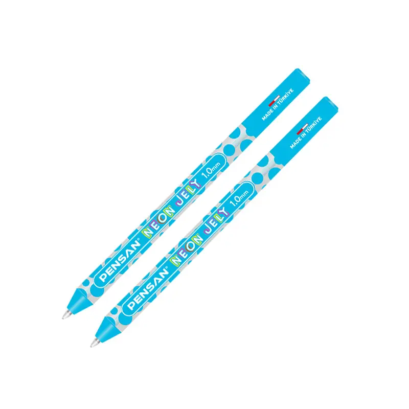 Pensan 2801 Jely Neon Jel Kalem 1.0mm Mavi 12 Li Kutu