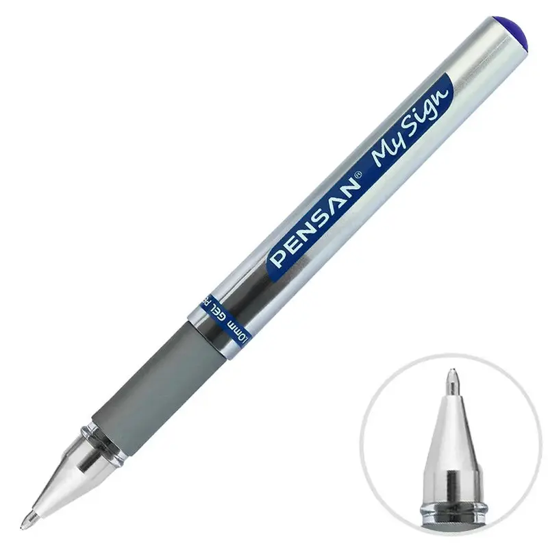 Pensan 6030 My-Sign Jel Bilye Uçlu İmza Kalemi Roller Kalem 1.0mm Mavi 12 Li Kutu