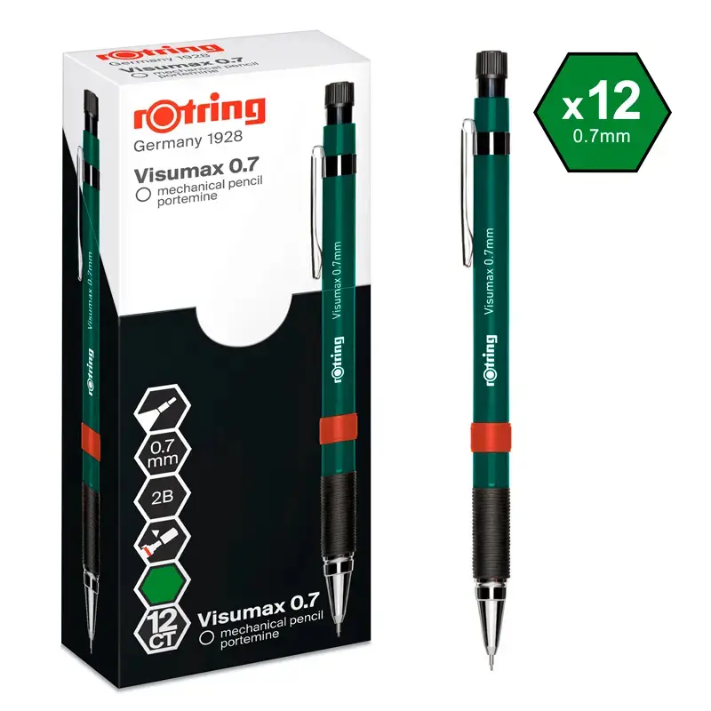 Rotring 2089103 Visumax Versatil Kalem 0.7mm Koyu Yeşil x 12 Li Kutu
