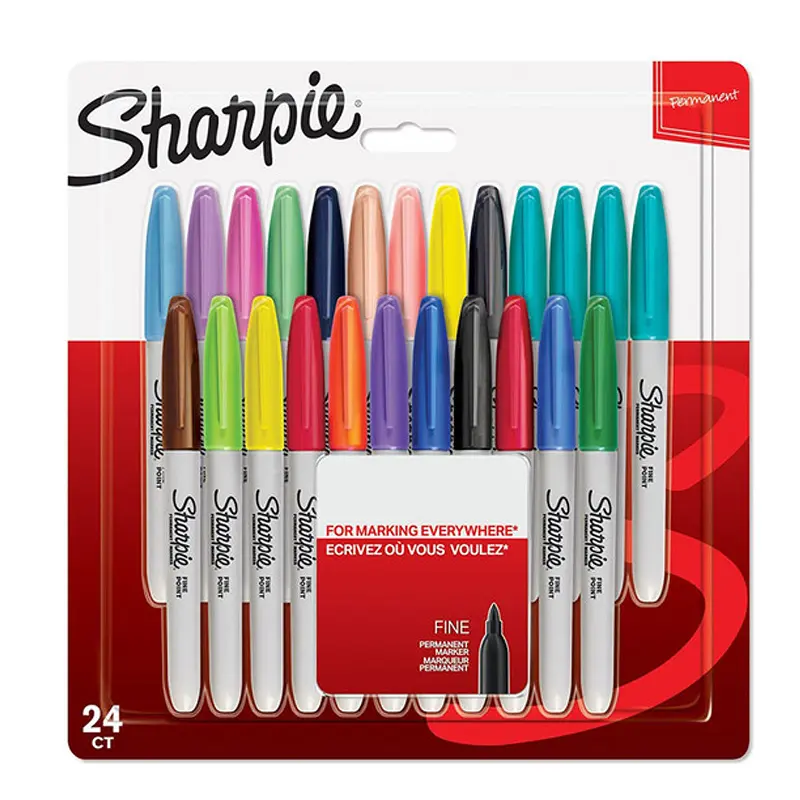 Sharpie 2065405 Fine Permanent Markör Karışık 24 Renk