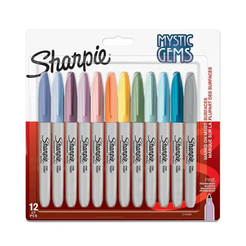 Sharpie Mystic Gems Permanent Fine Markör 12 Renk