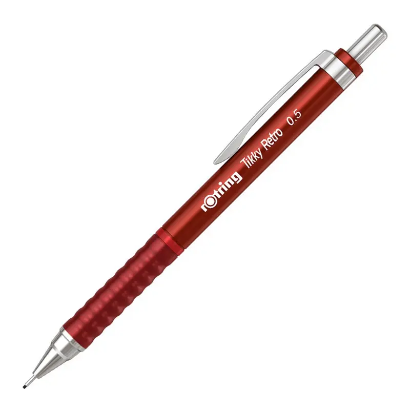 Rotring 2202568 Tikky Retro Versatil Kalem Metalik Kırmızı 0.5mm x 12 Li Kutu