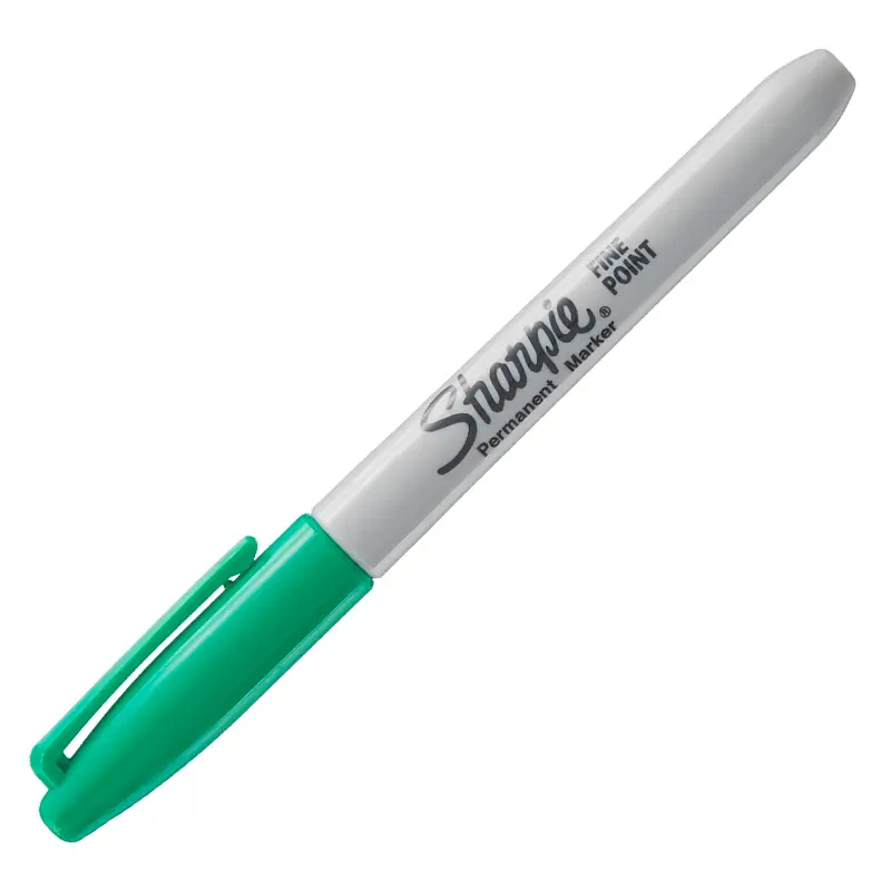 Sharpie S0810960 Fine Permanent Markör Yuvarlak Uç Yeşil 12 Li Kutu