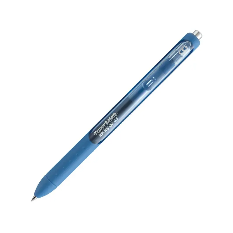 Paper Mate 1957054 Inkjoy Gel Üstten Basmalı Jel Kalem Mavi x 12 Li Siyah
