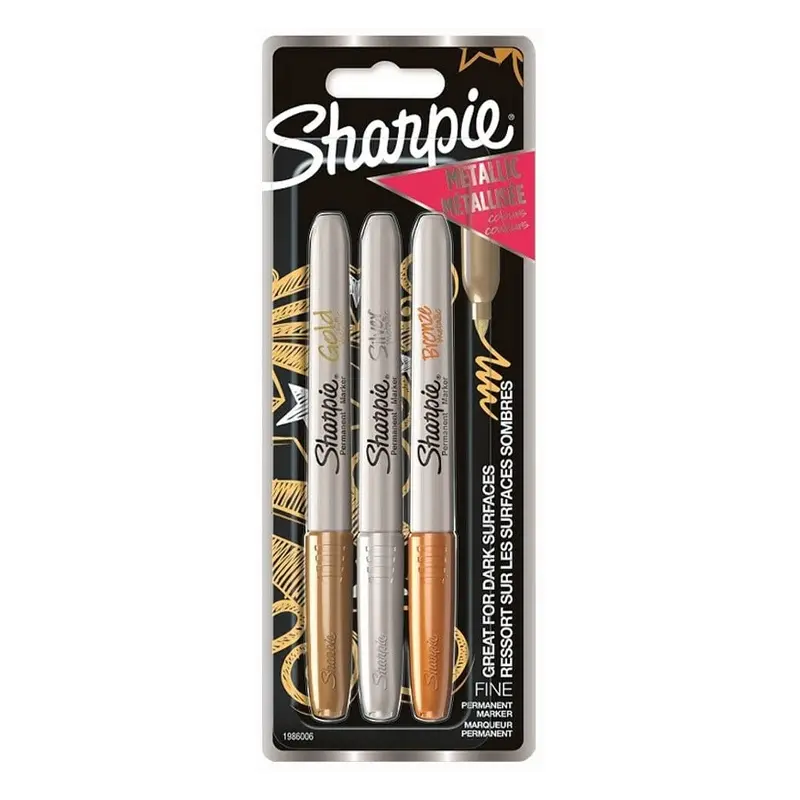 Sharpie 1986006 Metalik Markör Karışık 3 Renk