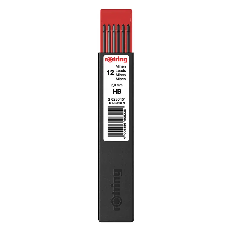 Rotring Kurşun Kalem Ucu (Min) 2.0mm HB 12 Li Tüp
