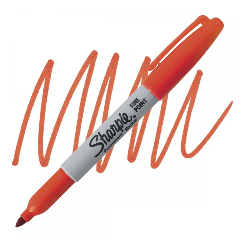 Sharpie 1954316 Permanent Fine Markör Optik Turuncu x 12 Li Kutu