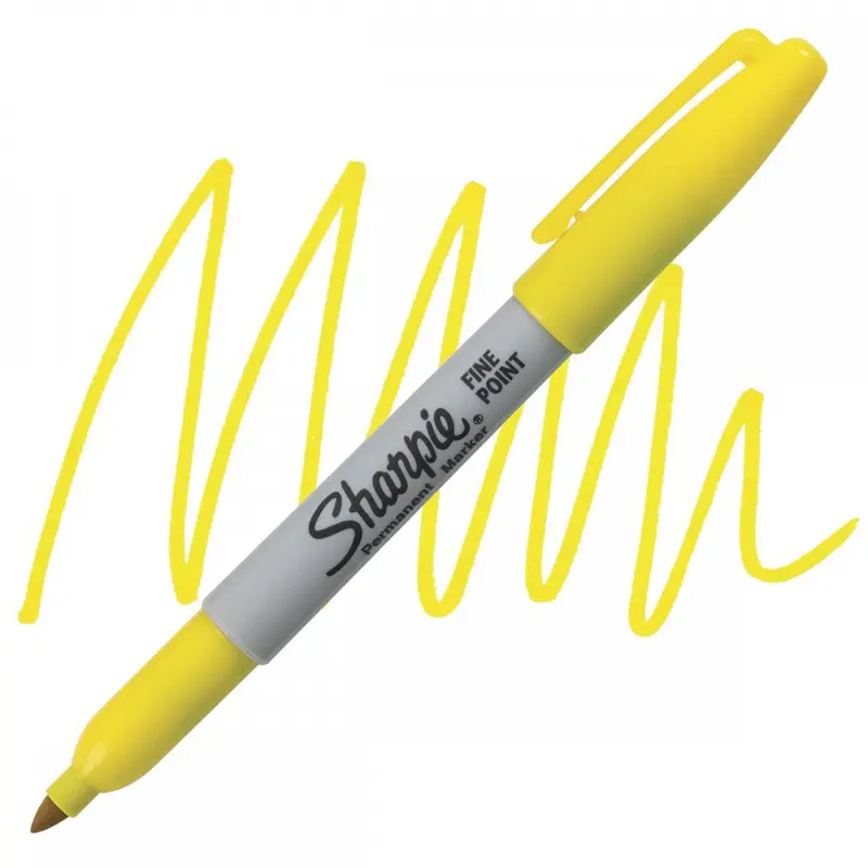 Sharpie 1836460 Permanent Fine Markör Koyu Sarı x 12 Li Kutu