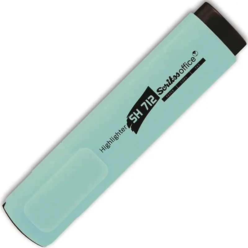 Scrikss SH 712 Fosforlu Kalem Pastel Turkuaz x 12 Li Kutu