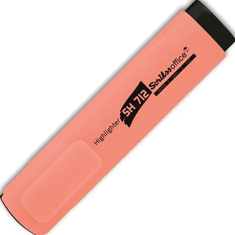 Scrikss SH-712 Fosforlu Kalem Pastel Turuncu x 12 Li Paket