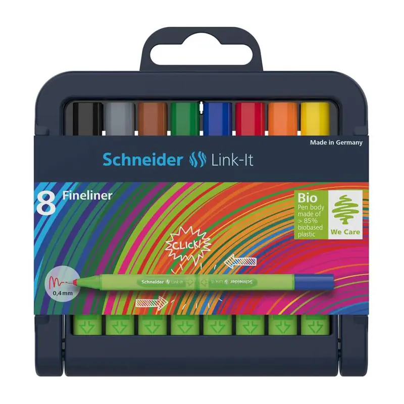 Schneider SCT896 Link-It Fiber Uçlu Kalem 0.4mm 8 Renk Set