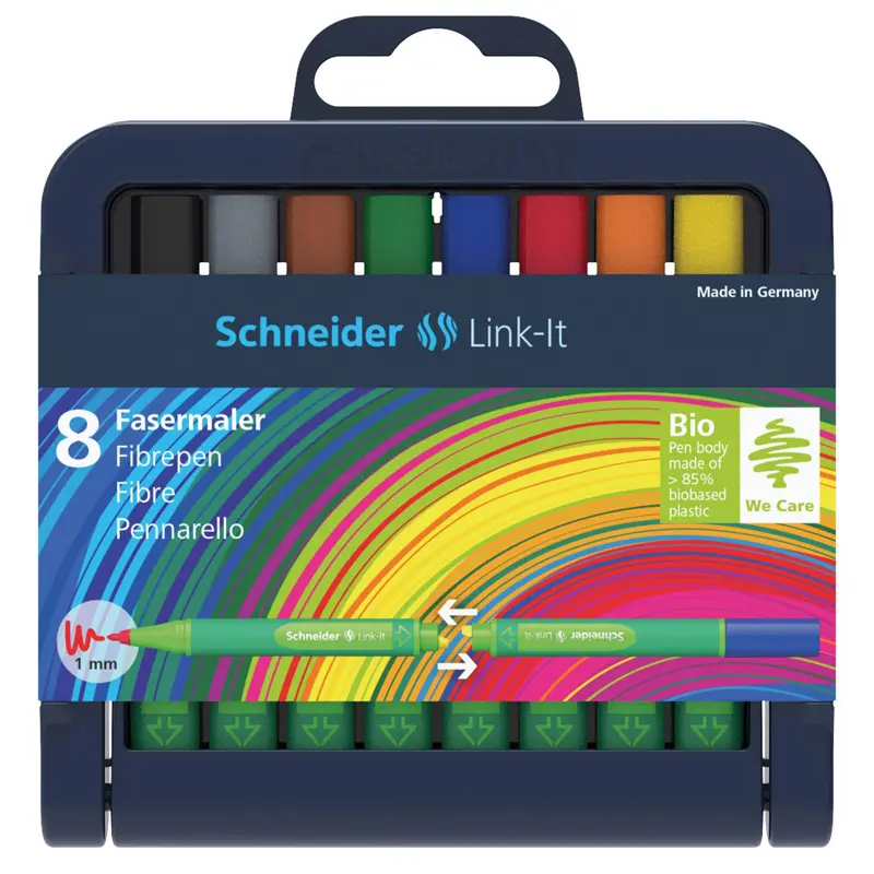 Schneider Link-It Fiber Uçlu Kalem 1.0mm 8 Renk Set