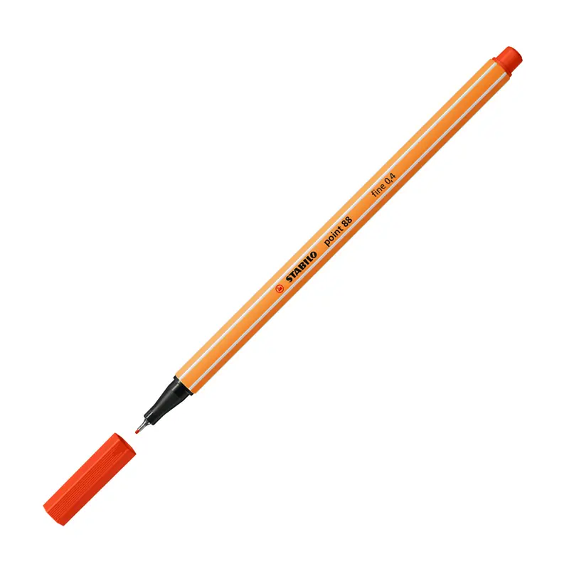 Stabilo 88/40 Point 88 Keçe Uçlu İnce Kalem 0.4mm Kırmızı x 10 Lu Kutu