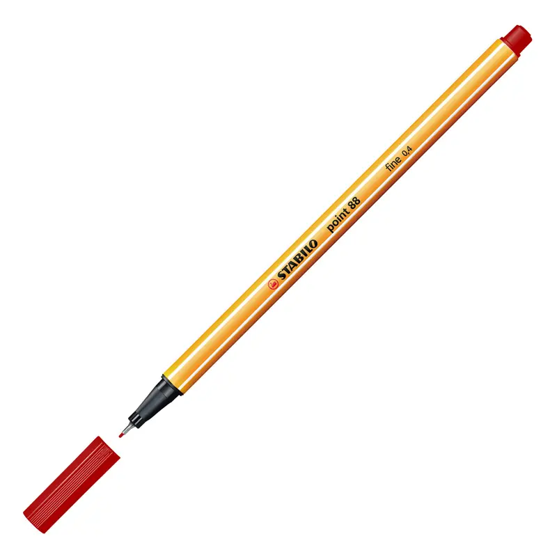 Stabilo 88/50 Point 88 Keçe Uçlu İnce Kalem 0.4mm Koyu Kırmızı x 10 Lu Kutu