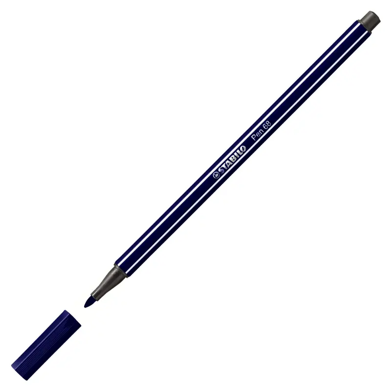 Stabilo 68/22 Keçe Uçlu Boya Kalemi 1.0mm Koyu Mavi x 10 Lu Kutu