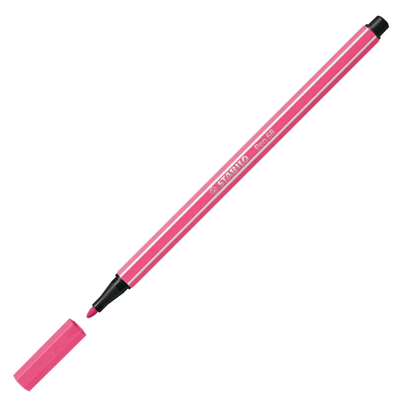 Stabilo 68/29 Keçe Uçlu Boya Kalemi 1.0mm Koyu Pembe x 10 Lu Kutu